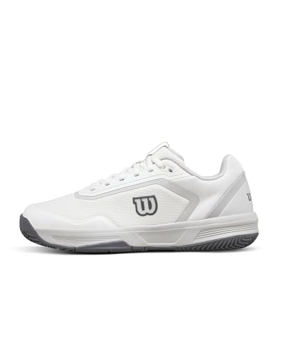 WILSON COURTGLIDE Women's Tennis Shoe - Snow White/Lunar Rock/Quiet Shade, Size 8 US