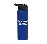 Car Accident 1/5 Would Not Recommend Injury Rehab Humor Stainless Steel Insulated Water Bottle