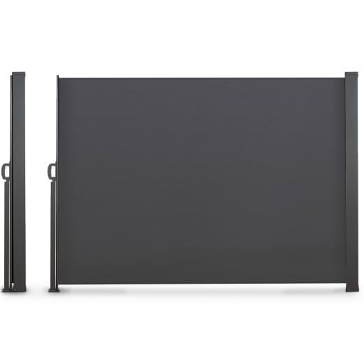 ProBache - Biombo exterior retráctil con estor vertical, de 300 x 160 cm, en color gris antracita