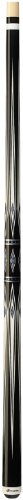Players G-3372 Graphic Black and White Drop Points with Silver Diamonds Cue, 21-Ounce