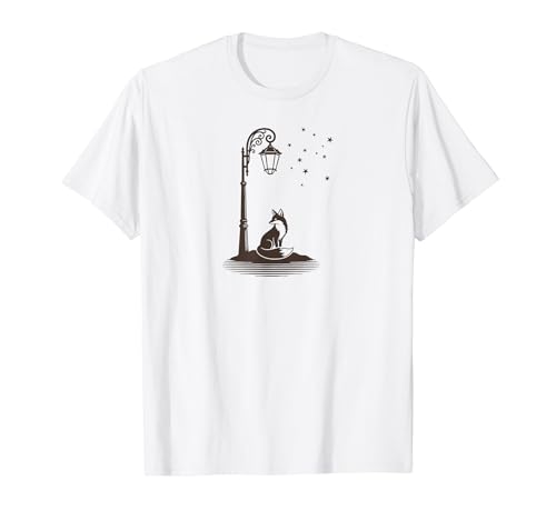 Cute Wild Red Fox Wildlife Street Lamp Stars T�V���c