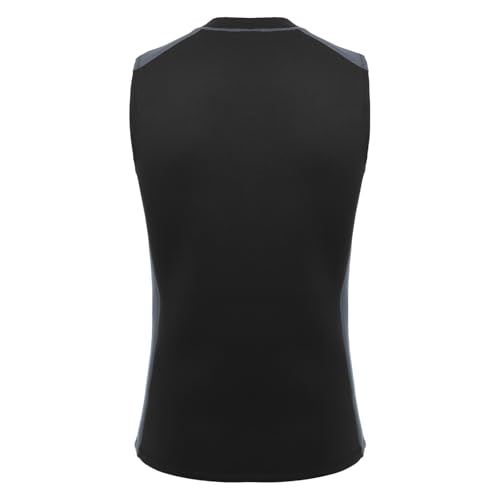 Chaqueta sin mangas para deportes acuáticos y buceo para hombre Nikiikoo neopreno gris con cierre frontal miniatura 4