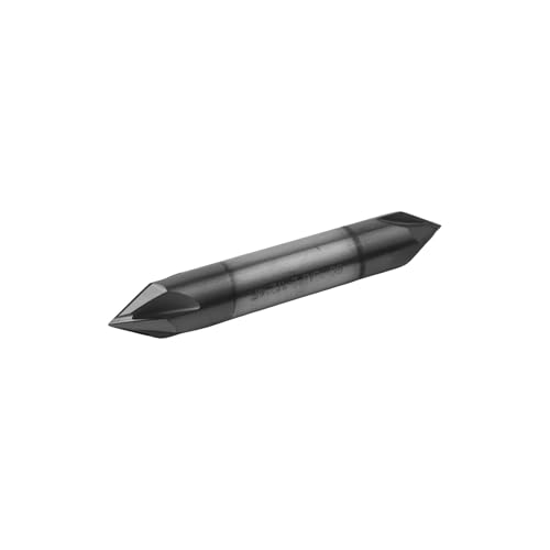 Image of 3 /8 inch Solid Carbide Chamfer Mill, AlTiN Coating, 4 Flute, Chamfer End Mill for Medium Hardness Materials, Double End End Mill Bits, 60 Chamfer Angle, 3 /8 inch Shank Diameter