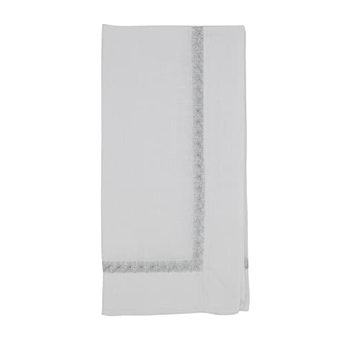 Servilletas bordadas cuadradas set 4 piezas 20x20 pulg miniatura 1