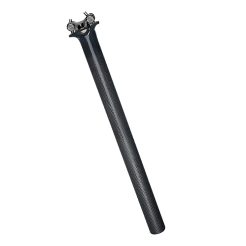 Tija de sillín de bicicleta de fibra de carbono de 27,2/30,8/31,6 mm, peso ligero, ajustable, tubo de asiento de bicicleta fácil de instalar