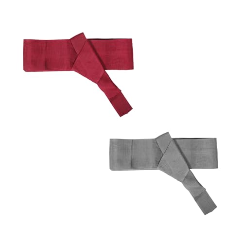 LUOZZY 2pcs Japanese Kimono Belt for Men Traditional Waistband Elegant Comfortable Waist Tie Festivals Party Daily Wear