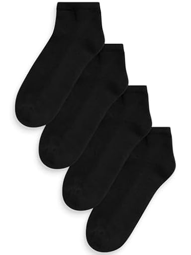 NEXT Mujeres Pack de 4 pares de calcetines deportivos con suela acolchada Negro one size | Ya disponible en tu tienda friki favorita! En mundofriki.es!
