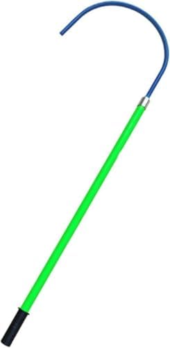 High Voltage Insulated Rescue Hook - Heavy Duty Electrical Safety Tool with 3.3ft Epoxy Insulated Pole for Emergency Electrocution Response, Green Color