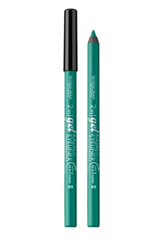 Deborah Milano Kajal 2-in-1 Eyeliner und Waterproof, 08 Light Green, langanhaltend, wasserfest, ultra-pigmentiert und cremig, verleiht einen intensiven und definierten Blick, 1,21 g