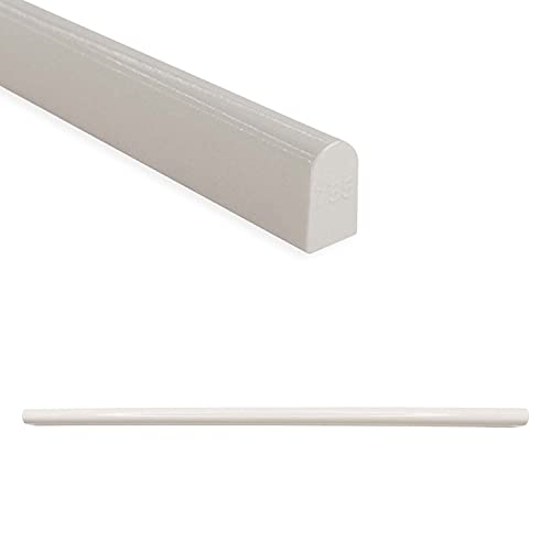 Best Cyber Deals 🔥 Questech Soho High Pencil Tile Trim, 1/3 x 12 inch Shower Edge Tile Transition Liner, Polished Gray, 6 Pack