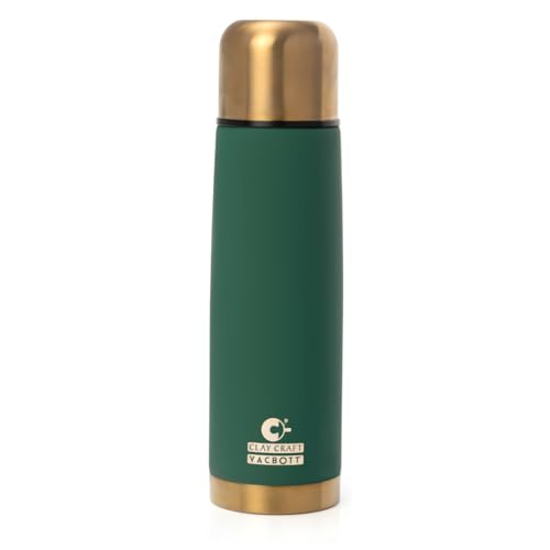 Image of CLAY CRAFT VACBOTT Terra Royal Double Walled|18 Hours Hot and 24 Hours Cold Vacuum Insulated|Thermosteel|Flask Bottle 750 ml|Steel Bottles for Travelling|BPA-Free|BIS Certified|1Year Limited Warranty