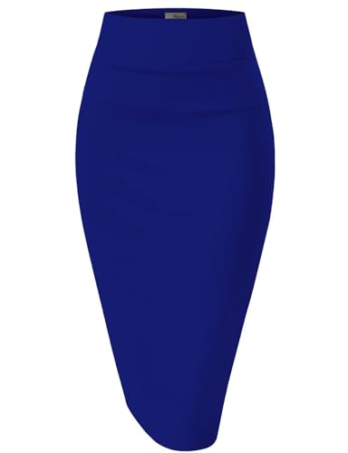 Image of Hybrid & Company Women's Scuba Pencil Skirt | Scuba stretch fabric, sleek tailored design, comfortable fit, suitable for office, meetings, and professional settings