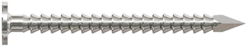 Clavos comunes Simpson Strong Tie S2ACN1 2D con cuerpo anular, acero inoxidable 304, 1 pulgada, calibre 15, paquete de 1 libra miniatura 1
