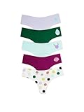 Victoria's Secret PINK Women's No Show Thong Underwear, Panties for Women, Holiday Dot, (M)
