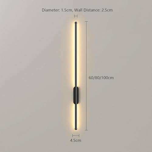 Apliques de pared recargables USB-C con luz LED dorada de 60cm 6