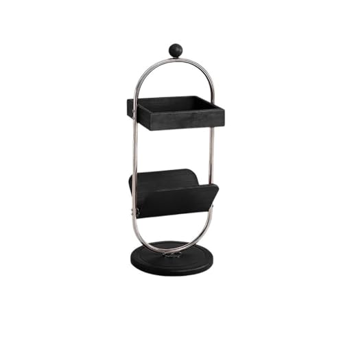 Meuble de salon vintage en bois noir table d'appoint