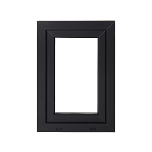Framex Fenêtre de Cave 60x80 cm, Oscillo-Battante Gauche, Intérieur Blanc/Extérieur Anthracite | Double Vitrage 32mm, Fenêtre PVC pour Sous-sol, Garage et...