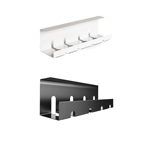 Support de câble sous le bureau et rangement de fil pour espace informatique - 4