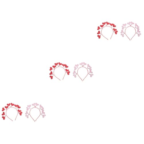 Bandeau cheveux cœur en lot de 6 pièces pour gâter vos amies à la Saint-Valentin
