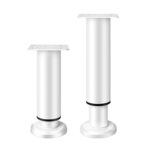 Pieds de bureau réglables Feng Shui pour commode meuble tv table lot de 4 blancs robustes