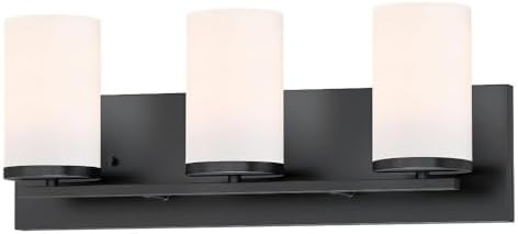 Maxim Lighting 10283SWBK Lateral - 3 Light Bath Vanity-7.63 Inches Tall and 24 Inches Wide, Finish Color: Black
