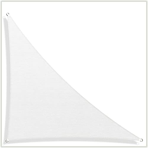 Image of Sun Shade Sail, 98% Sun & UV Rays Blockage 160 GSM Cloths with 1.5 m Nylon Rope Included for Each of The Corners | Multipurpose Uses Home, Garden, Lawn & Outdoor (16ft x16ft x16ft)