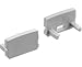 Kichler 1TEE1SWSFHSIL ILS TE Series LED Tape Mount Caps, Silver