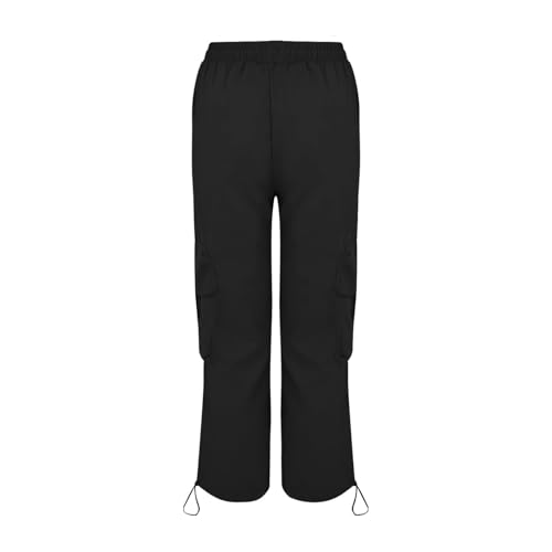 Baggy Cargo Pants Women Casual High Waisted Parachute Pants Drawstring Loose Hip Hop Wide Leg Pant Y2K Streetwear3