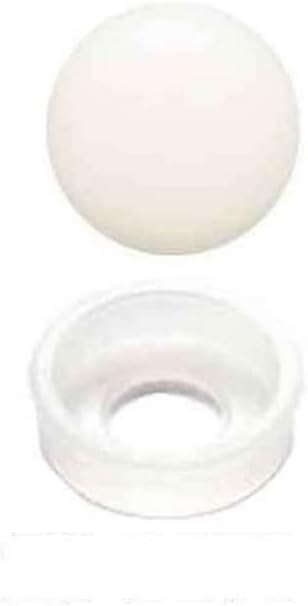 20 Vivid White License Plate Frame Screw Covers & Snap Washers for SAE Fasteners Model-PYT-8888-2470