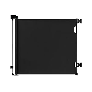Retractable-Baby-GateMesh-Baby-Gate-or-Mesh-Dog-Gate33-TallExtends-up-to-55-WideChild-Safety-Gate-for-Doorways-Stairs-Hallways-IndoorOutdoorBlack33x55 Mesh Dog Gate for Doorways