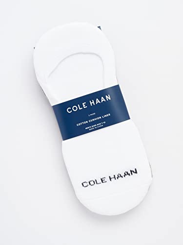 Cole Haan Men's No Show Comfort Cushion Liner Socks (2 Pairs)2