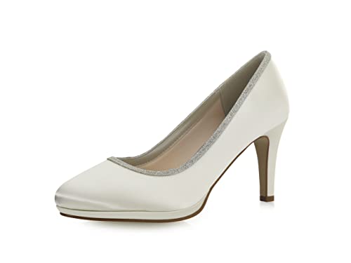 Rainbow Club Brautschuhe Yanna - Damen Pumps, Bequem Gepolstert,...