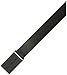 Calvin Klein 38mm Flat Strap Belt on Plaque Buckle with Cut Out Logo Detail Black/Black 32