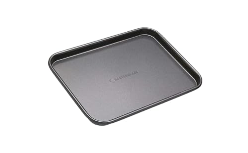 MasterClass Plaque À Pâtisserie, Plaque À Four Antiadhésive Pour La Cuisson Et Le Rôtissage, Acier Au Carbone, 24 X 18 cm, Gris
