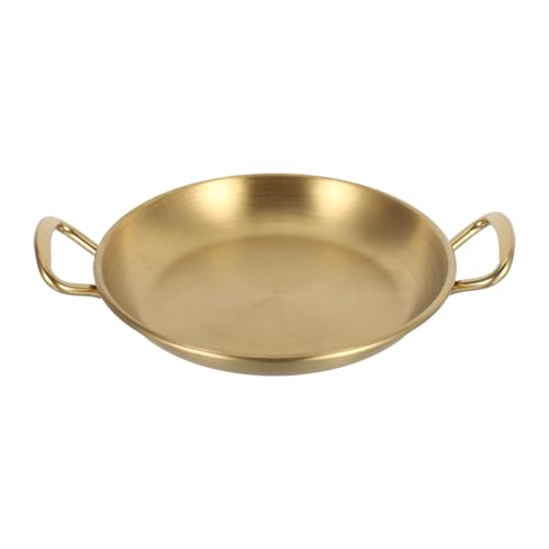 Ipetboom Assiette De Service en Acier Inoxydable avec Double PoignéE 7.17X5.59X0.79 Pouces Plateau À Snacks pour Barbecue FêTe RéUnions Et Service De Fruits