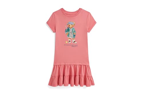 Polo Ralph Lauren Girls' Polo Bear Tiered Cotton Jersey Dress (Toddler/Little Kid)