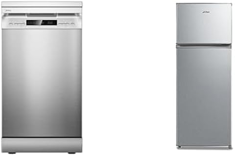 Midea Set Lavastoviglie 10 Coperti + Frigocongelatore 204L, Display LED