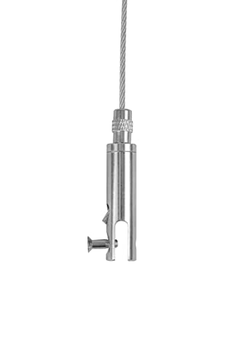 Image of STAS Suspension Set with Panel Hanger (4 mm) and Fixed Loop Mount (for Panels up to 4 mm) (Pack of 2)