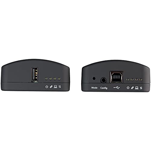 Image of StarTech.com USB 2.0 Extender Over Cat5e /Cat6 Cable (RJ45) - Locally or Remotely Powered Industrial Metal USB Extender Adapter Kit w /ESD Protection - 330ft /100m - 480 Mbps (USB2001EXT2PNA)