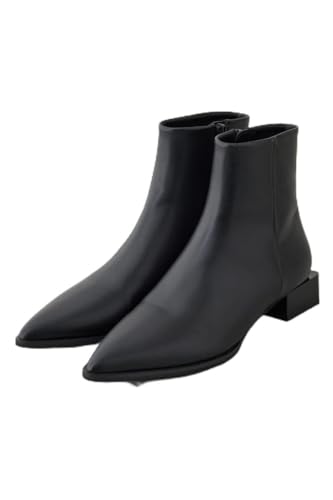 [AZUL by moussy] [アズールバイマウジー] ポインテッド ローヒール ブーツ レディース 250IAB55-3731 M ブラック