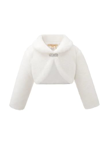 Image of Mini Mart Online Limited Girls Childrens Bolero Cardigan Cardi Shrug 7-8 Years Cream