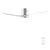 Cecotec Ventilatore da soffitto con luce e telecomando da 52' EnergySilence Aero 5600 Classic Iron&White. Motore DC 40 W, 3 pale, luce LED, timer, 6 velocità, modalità Winter/Summer