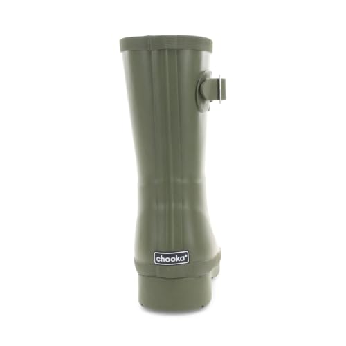 Image of Chooka Women's Waterproof Mid-Height Faux Fur Lined Pull-On Rain Boot | Ladies street style rubber boots, cozy plush interior, built for puddles, comfort insole, styled for every wet rainy day