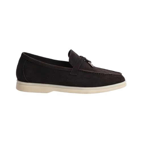 Image of Women's Summer Charms Suede Loafers - Premium Sheepskin Unlined Upper,Classic or Styles with Metal Detail for Casual, Office, Travel & All Day Wear