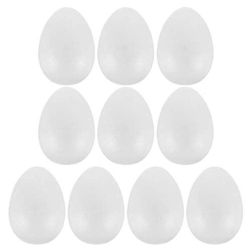 NUOBESTY 10 Uds. De Espuma De Huevo De Pascua Clara De Huevo Artesanal Formas De Huevo De Pintura Suave Huevo De 10Cm Para Manualidades De Pascua De Primavera Proyectos Escolares De