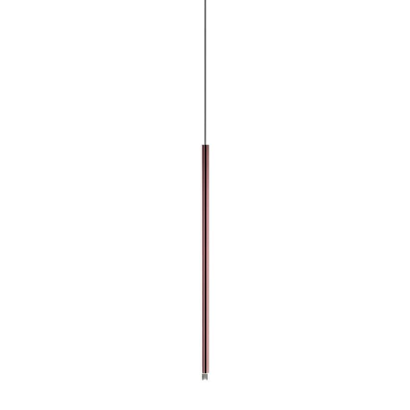 Image of Modern Raindrop-Style LED Pendant Light|Sleek Tube Hanging Lamp with 3 Light Modes|Perfect for Dining, Lounge, Kitchen & Living Room|Rose-Gold Finish