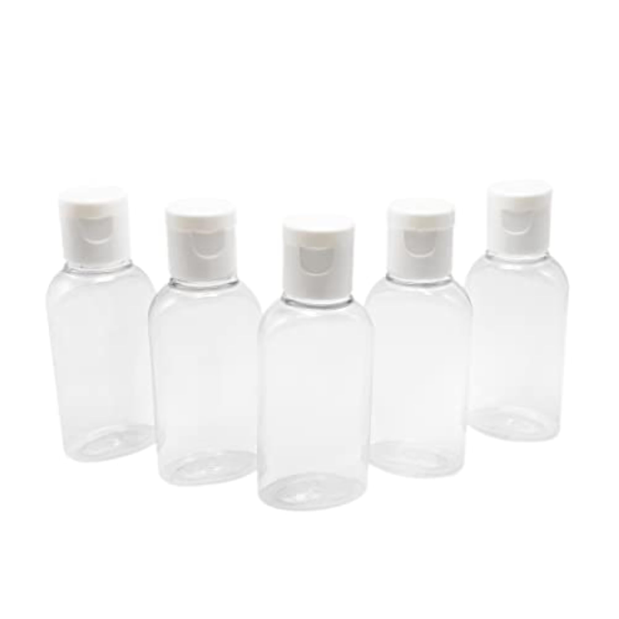 3 Pcs 50ml Clear Empty Plastic Sample Flip Cap Bottles