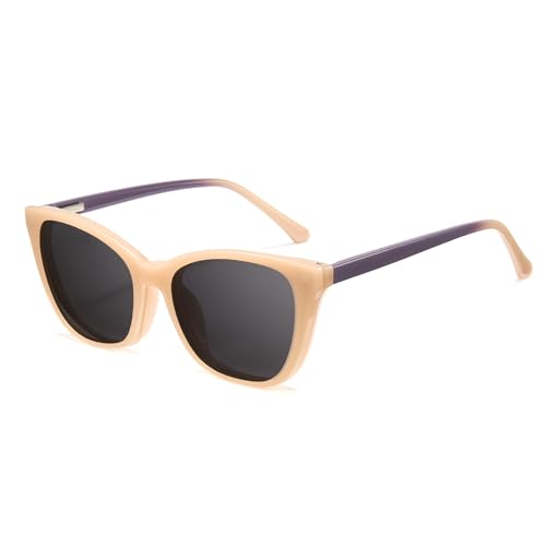 Image of Cyxus Cat Eye Magnetic Clip-On Sunglasses Women Polarized Blue Light Blocking UV400 Protection P1221