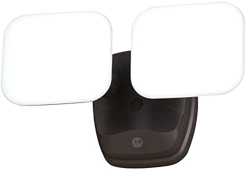 VAXCEL Theta 2 Light LED Outdoor Dusk to Dawn Security Flood Light Bronze