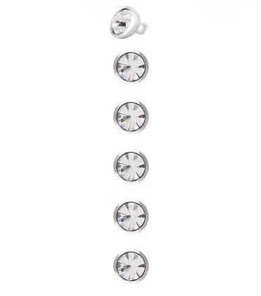 thanu's craft Silver Plated White Stone Shirts Cufflinks Kurta Blazer Studs Sherwani Coat Kurta Buttons for Men & Women-picture-17